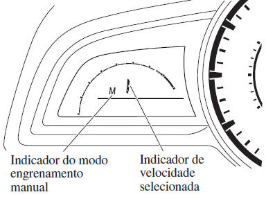 Indicador de velocidade selecionada