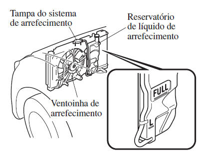 Inspeção do Nível do Líquido de Arrefecimento