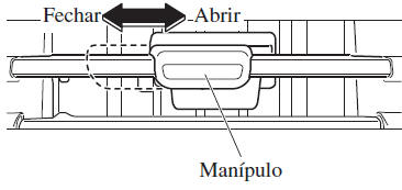 Abrir/fechar as saídas de ventilação de ar