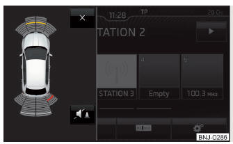 Fig. 131 Visor Infotainment: Visor com ativação automática