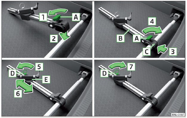 Fig. 107 Montagem do suporte para bicicletas