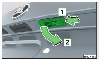 Fig. 216 Retirar luz da chapa da matrícula