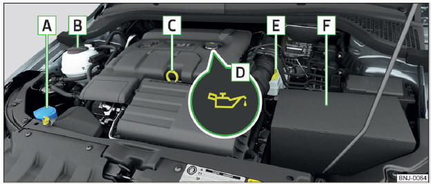 Fig. 168 Exemplo de disposição no compartimento do motor